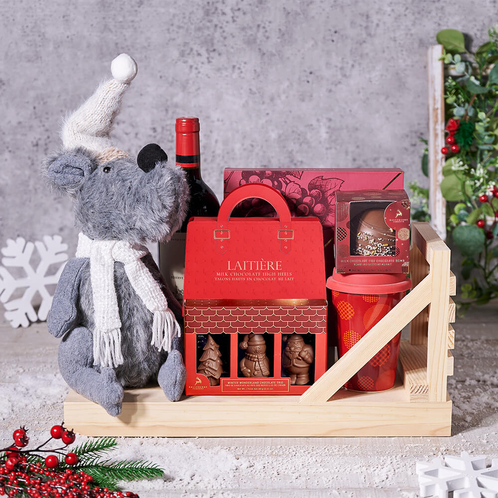 Christmas Gift Baskets with Wine